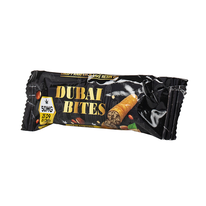 Dubai Bites | Galletas Delta 9 THC 25 mg/pza + CBD 25 mg/pza | 2 piezas