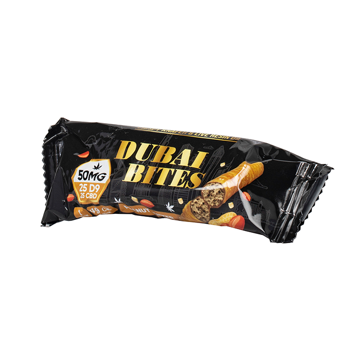 Dubai Bites | Galletas Delta 9 THC 25 mg/pza + CBD 25 mg/pza | 2 piezas