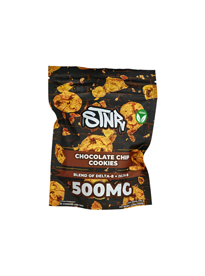 STNR | Galletas Chocolate Chip Delta 9 THC 10 mg/pza + Delta 8 THC 15 mg/pza | 20 piezas