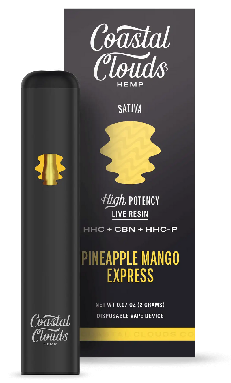 Coastal Clouds | Vapes Desechable HHC 1200 mg + HHC-P 400 mg + CBN 400 mg | 2 ml | Pluma de Wax