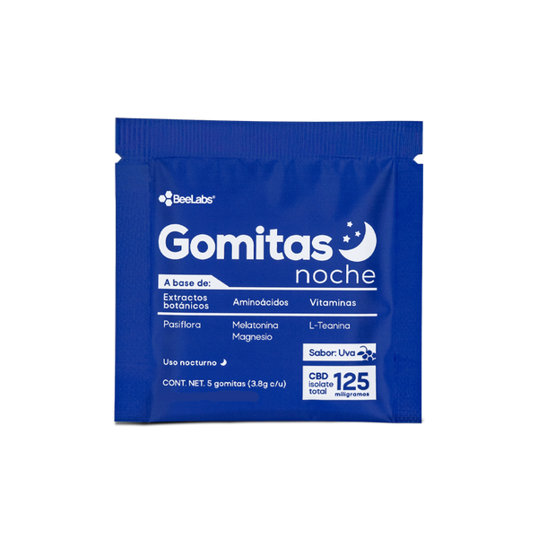 Bee Labs | Gomitas Noche CBD 25 mg/pza + Melatonina 5 mg/pza | 5 ó 30 piezas