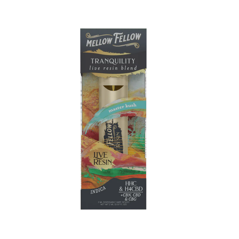 Mellow Fellow | Vape Desechable Live Resin Blend HHC + H4CBD 2000 mg | 2 ml | Pluma de Wax