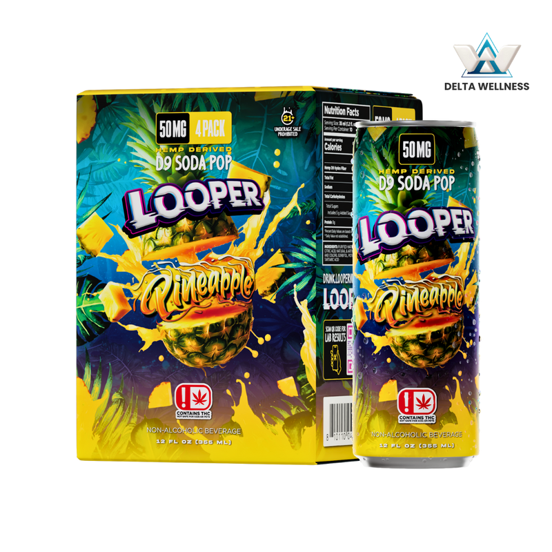Looper | Bebida High Seltzer Delta 9 THC 50 mg/pza (POTENCIA!) |355ml/pza | 4 pack