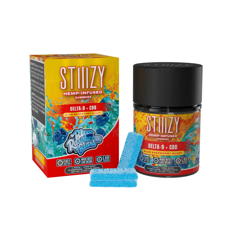 Stiiizy | Gomitas Delta 9 THC 5 mg/pza + CBD 5 mg/pza | 15 piezas
