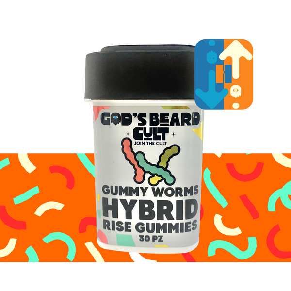 God's Beard Cult | Gomitas Worms Delta 9 THC 15 o 30 mg/pza + CBD | 15 o 30 piezas