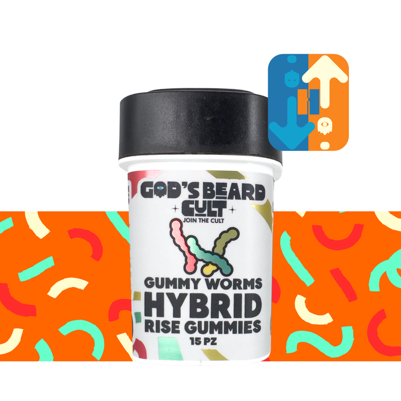 God's Beard Cult | Gomitas Worms Delta 9 THC 15 o 30 mg/pza + CBD | 15 o 30 piezas