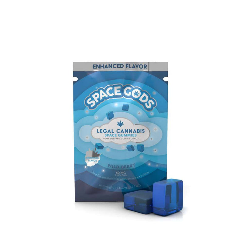 Space Gods | Gomitas Delta 9 THC 15 mg/pza + CBD 15 mg/pza | 2 ó 10 piezas
