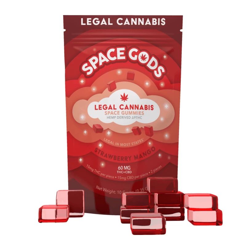 Space Gods | Gomitas Delta 9 THC 15 mg/pza + CBD 15 mg/pza | 2 ó 10 piezas