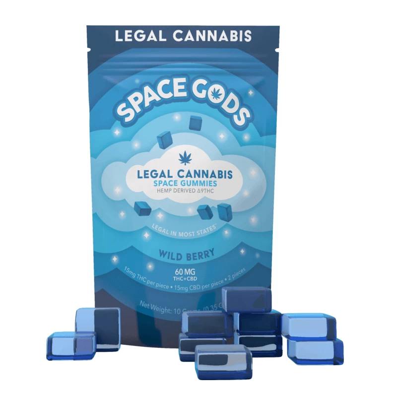 Space Gods | Gomitas Delta 9 THC 15 mg/pza + CBD 15 mg/pza | 2 ó 10 piezas