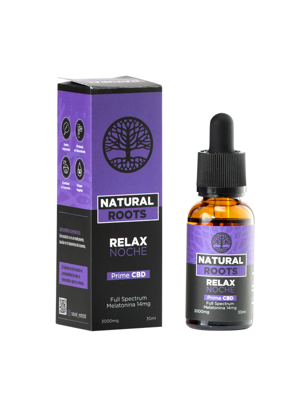 Natural Roots | Aceite Relax Noche CBD E. Completo 3000 mg | 30 ml