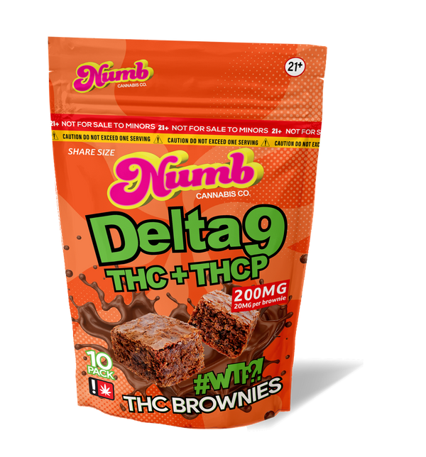 NUMB | Brownies THC + THC-P 20 mg/pza | 10 piezas