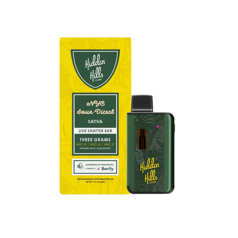 Hidden Hills | Vape desechable HHC 3000 mg  | 3 ml | Pluma de Wax