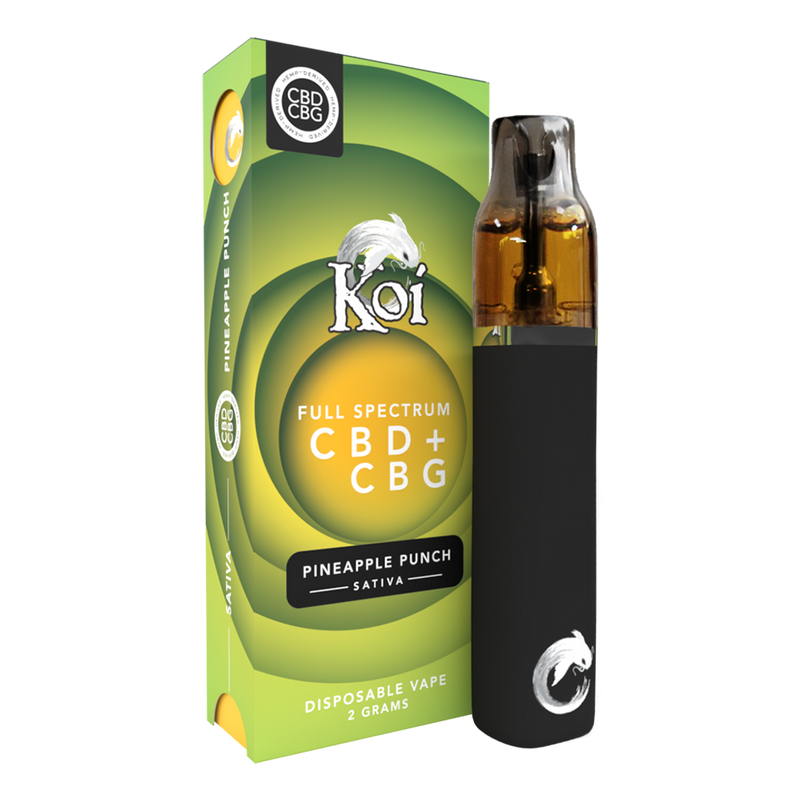 Koi| Vape desechable CBD 620mg + CBG 450mg  | 2 ml | Pluma de Wax