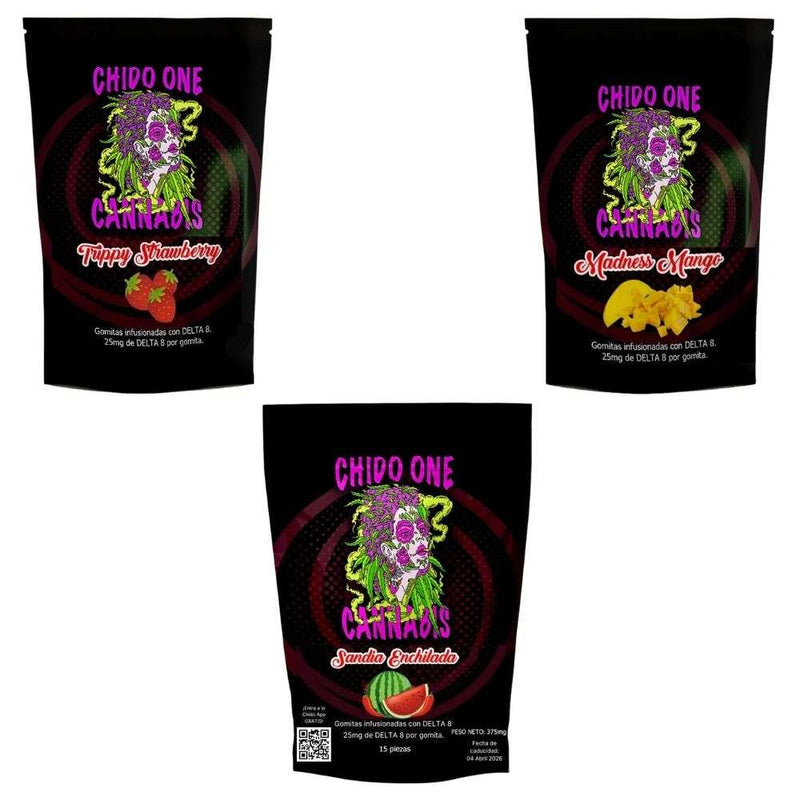 Chido One Cannabis | Gomitas Delta 8 THC 25 mg/pza | 2 ó 15 piezas