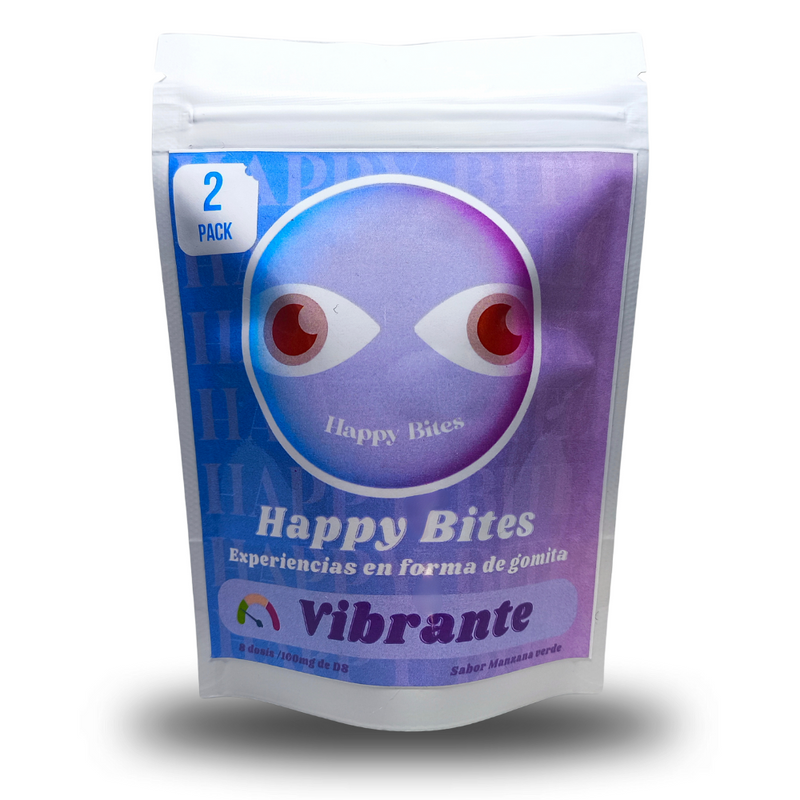 Happy Bites | Gomitas Vibrante Delta 8 THC 50 mg/pza  | 2 o 6 piezas