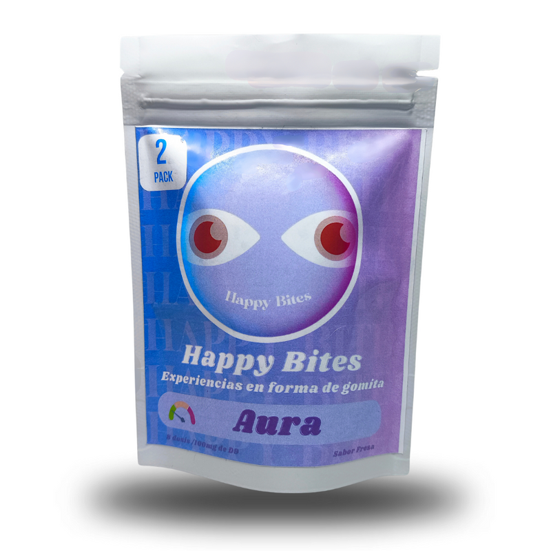 Happy Bites | Gomitas Aura Delta 9 THC 10 mg/pza  | 2 o 6 piezas