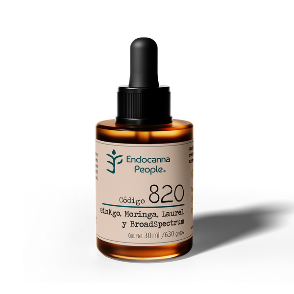 EndocannaPeople | Aceite Ginkgo Biloba, Moringa, Laurel y CBD Broad Spectrum | 30 ml