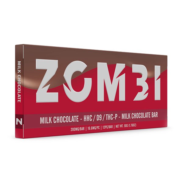 ZOMBI | Chocolate Delta 9 THC 50 mg/pza + HHC 150 mg/pza | 1 Pieza