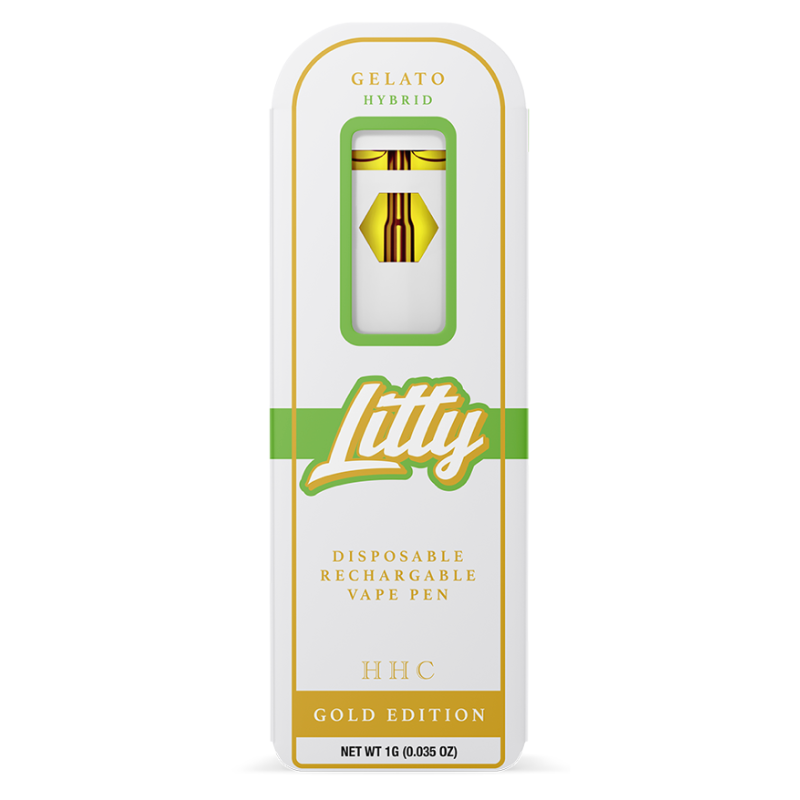 Litty Gold Edition | Vape Desechable HHC 1000 mg | 1 ml | Pluma de Wax