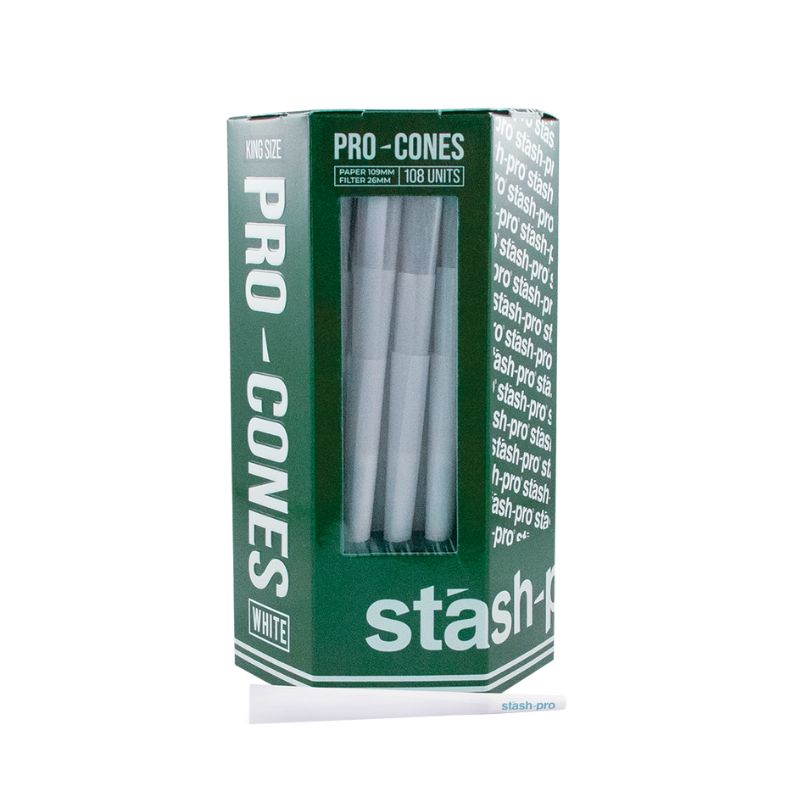 stash-pro | Hasta 108 Conos Pre Rolados King Size Blanco ó Café | 1 piezas