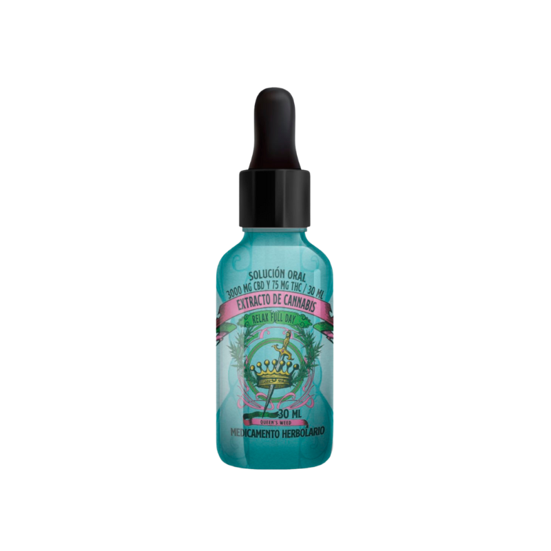 Queens Weed | Aceite Relax Day CBD E. Completo 3000 mg + 60 mg | 30 ml