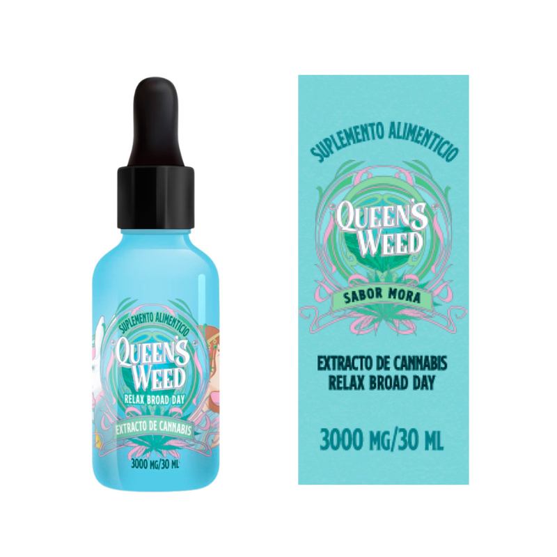Queens Weed | Aceite Relax Día CBD E. Amplio 3000 mg | 30 ml
