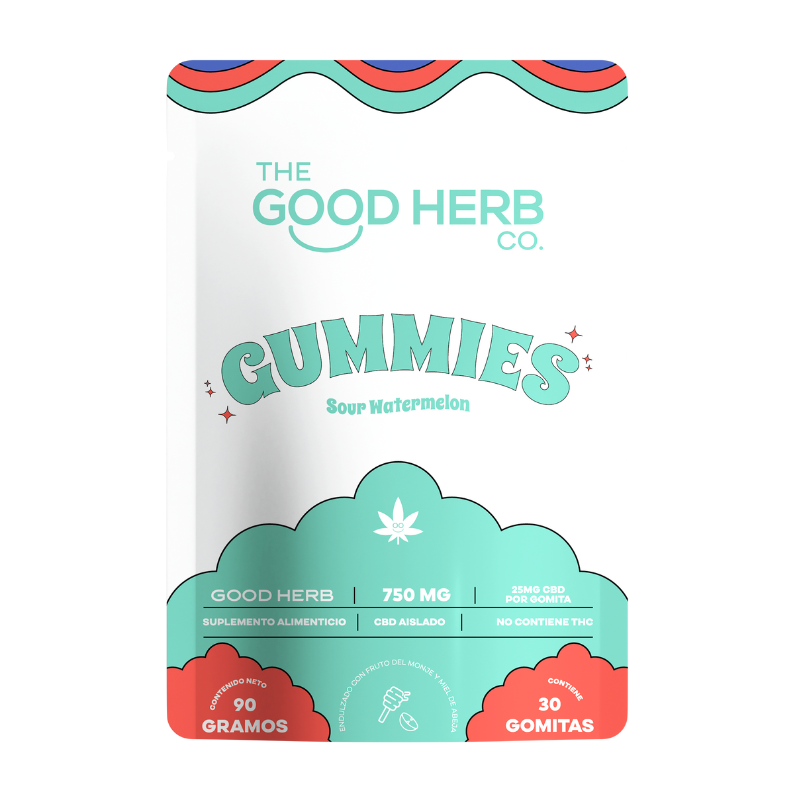 The Good Herb Co. | Gomitas CBD E. Aislado 25 mg/pza | 30 piezas