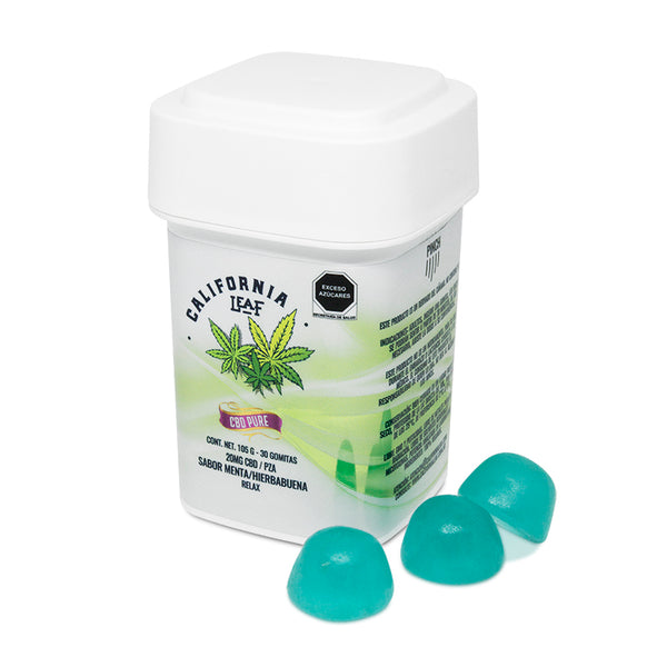 California Leaf | Gomitas Pure CBD E. Aislado 20 mg/pza | 30 o 15 piezas