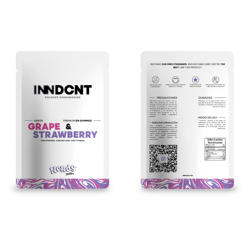 INNDCNT | Gomitas Icee Cherry ó Nerds Delta 8 THC 25 mg/pza | 5 ó 15 piezas