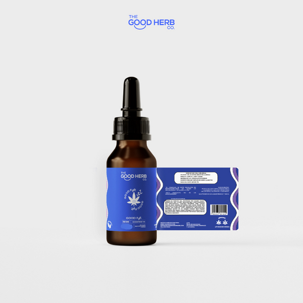 The Good Herb Co. | Good Night Sleep Fomula CBD E. Aislado 750 mg + Melatonina | 30 ml