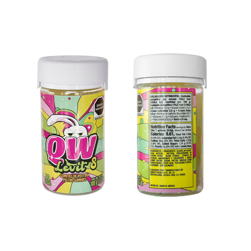 Queens Weed | Gomitas Levit 8 Delta 8 THC 15 ó 30 mg/pza | 30 piezas