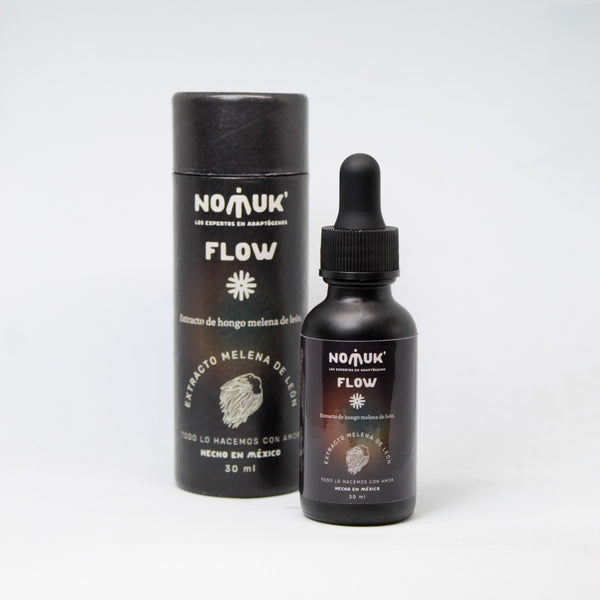 Nomuk | Tintura Flow Extracto de Hongo Adaptógeno Melena de León 13 mg/ml | 30 ml
