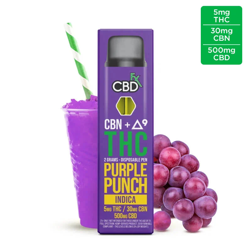 CBD Fx | Vape Desechable CBD 500mg + CBN 30mg + THC 5mg (Dosis baja) | 2ml