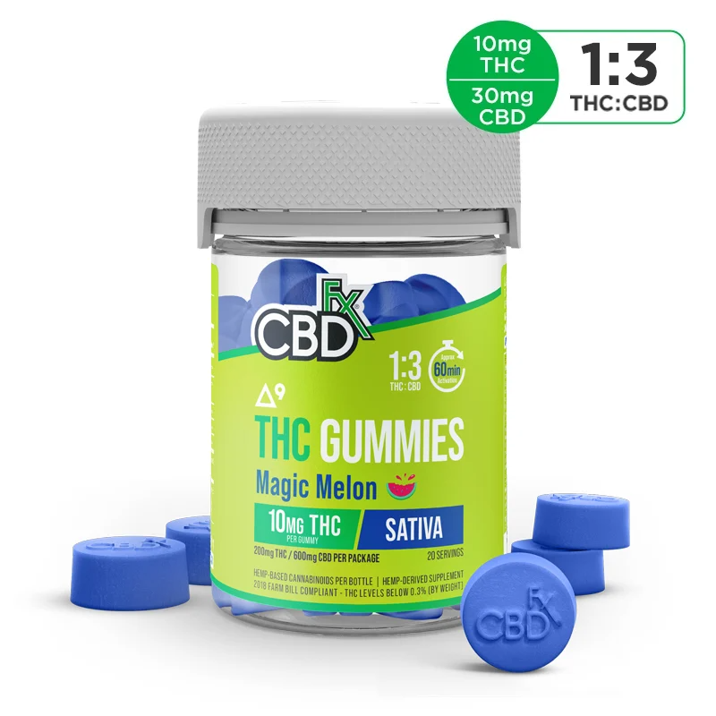 CBD Fx | Gomitas Magic Melon Delta 9 THC 10 mg/pza + CBD 30 mg/pza | 20 piezas